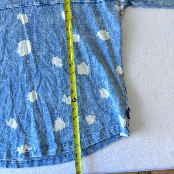 Disneyland Resort Spirit Jersey Blue Acid Wash Polka Dot Size Large Adult - Picture 9 of 12